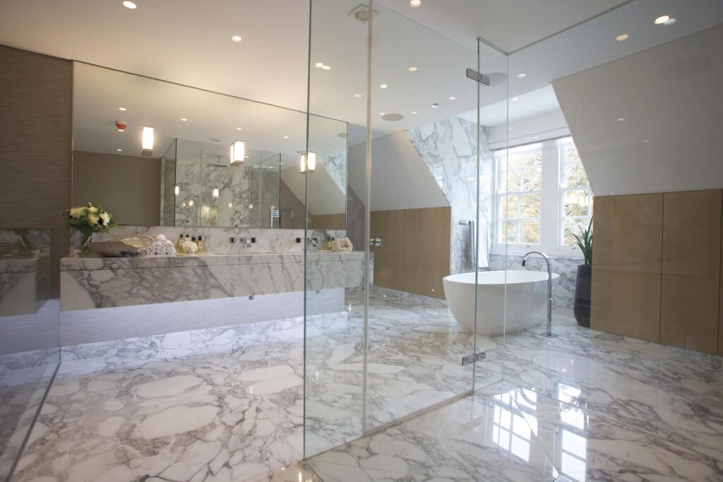 Inspiration Bathroom Lavish Built In Wide Mirrored Wardrobe Bath regarding Modern Master Bathroom Designs - Home Interior Design Ideas